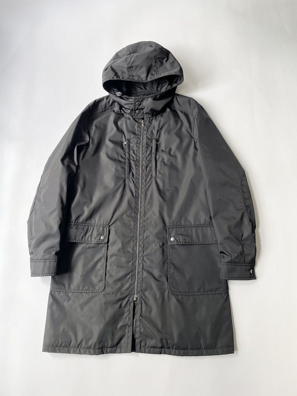 Prada Mid 2000s Black Nylon Utility Parka Size US L / EU 52-54 / 3 - 2 Thumbnail