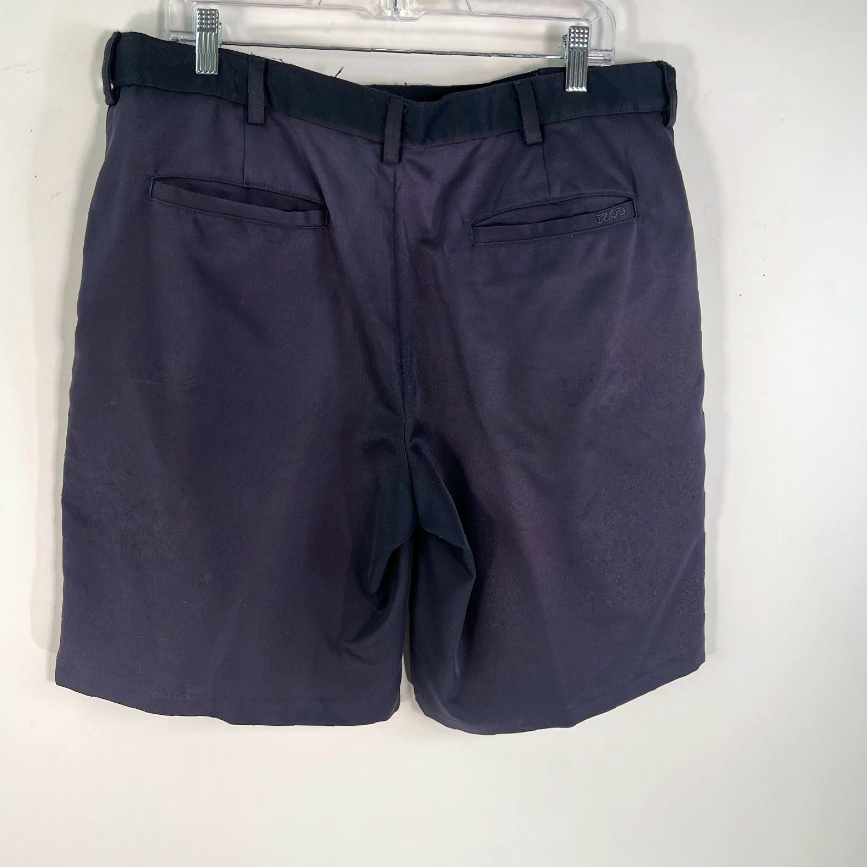 Izod Izod Golf Mens Shorts Blue Chino Pleated Front Mid Rise Classic Straight Size 36 Size US 36 / EU 52 - 2 Thumbnail