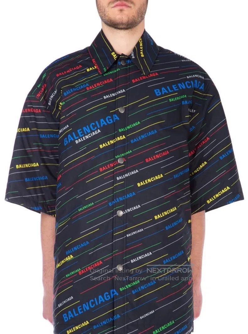 Balenciaga Balenciaga Bullet Screen Logo Short Sleeve Shirt Size US M / EU 48-50 / 2 - 2 Thumbnail