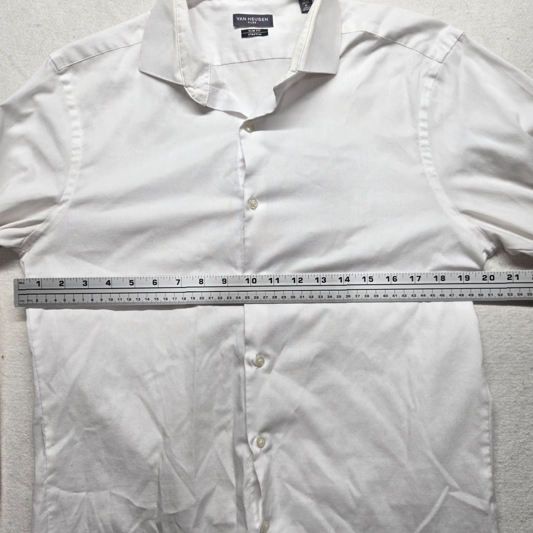 Van Heusen Van Heusen Shirt Solid White Flex Slim Fit Button-Down Adult Men's Size 15.5 Size US M / EU 48-50 / 2 - 4 Thumbnail