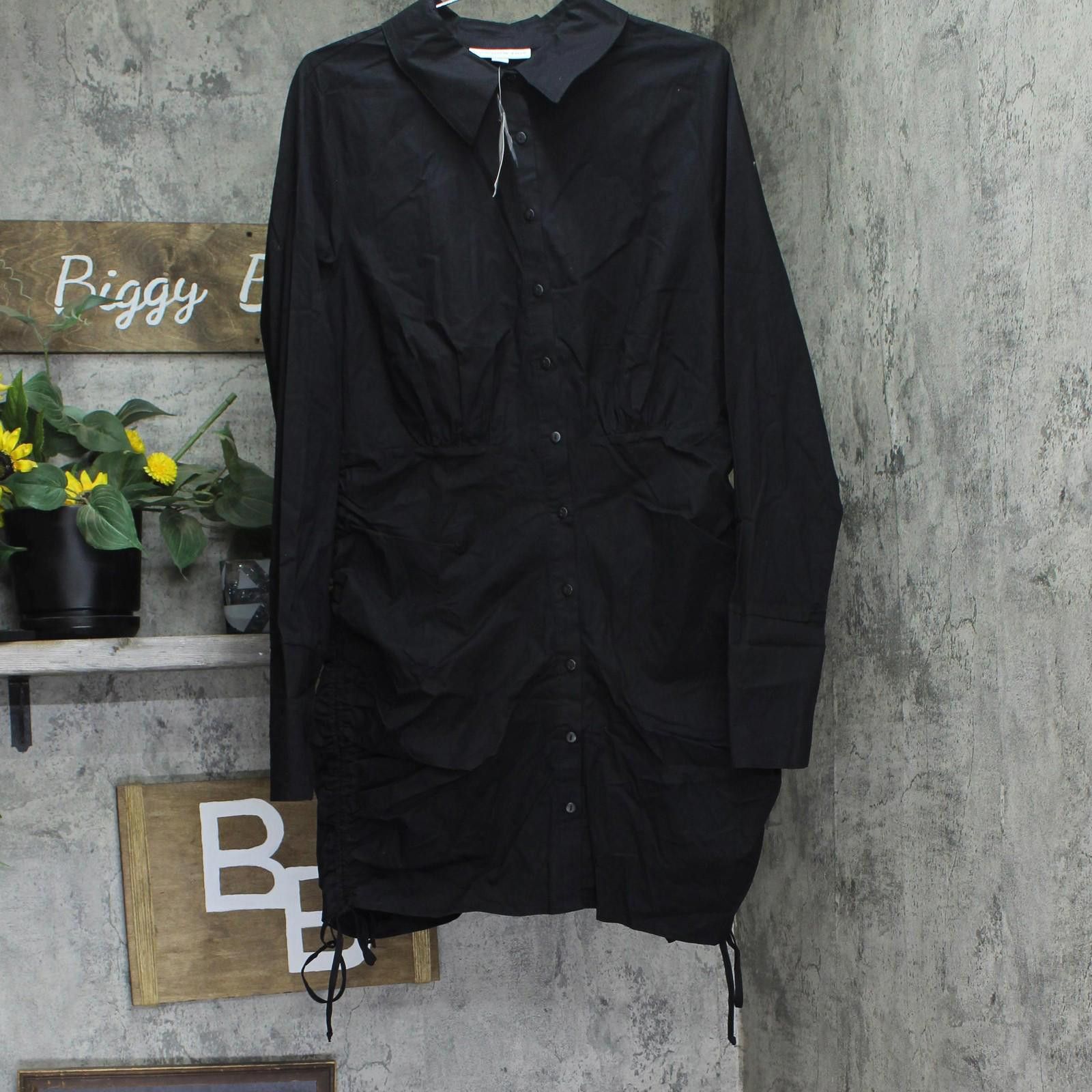 Other And Now This Button Up Shirt Poplin Ruched Dress Black Xl Size XL / US 12-14 / IT 48-50 - 1 Thumbnail