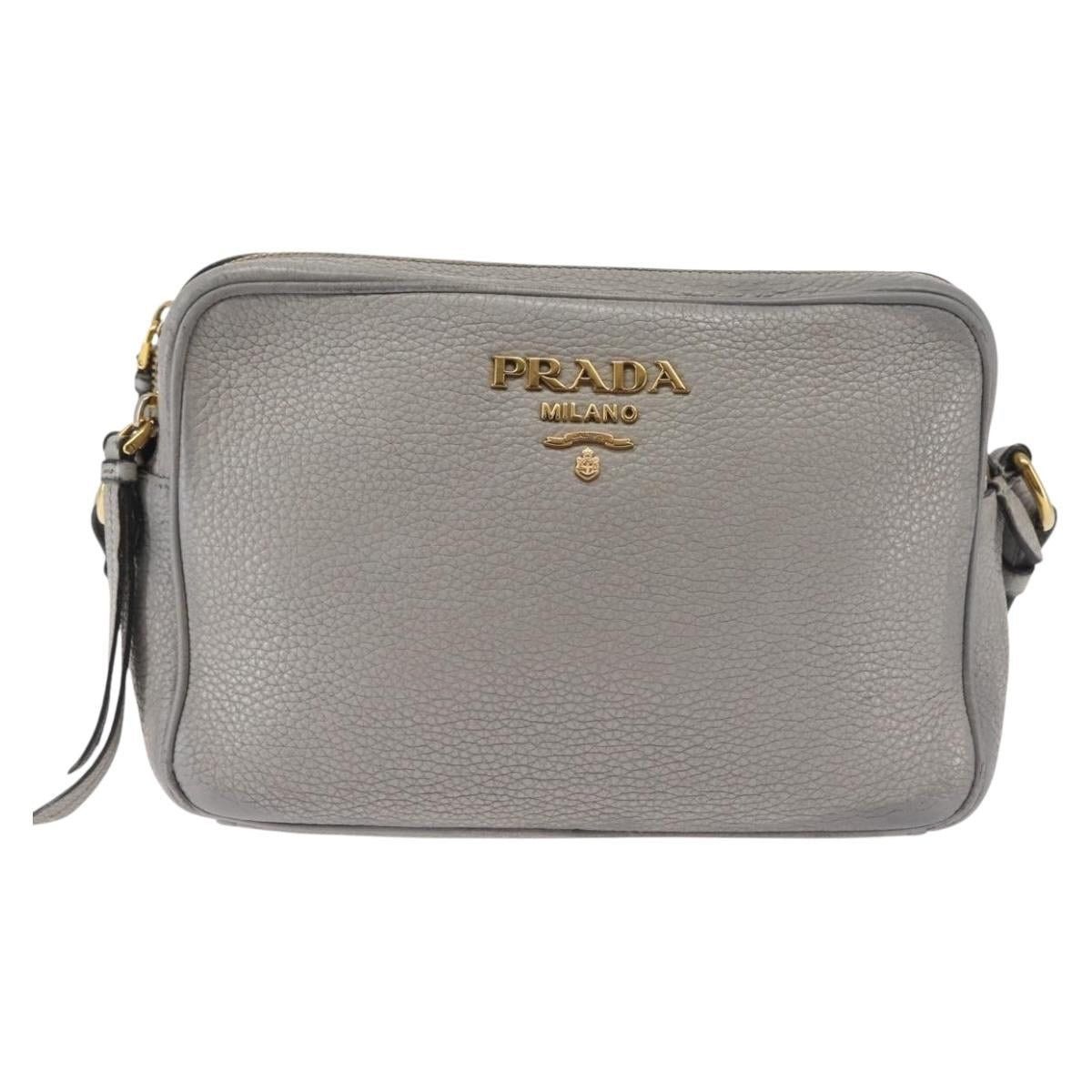Prada PRADA Shoulder Bag Leather Gray Gold Size ONE SIZE - 2 Thumbnail