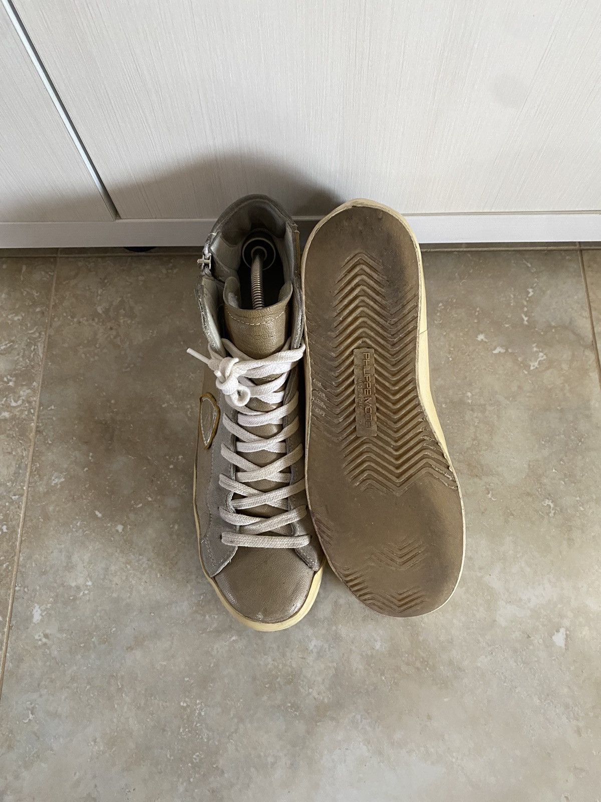 Philippe Model Vintage Philipe Model Paris Mid Brown 6 Distressed Sneakers Size US 8 / EU 41 - 6 Thumbnail