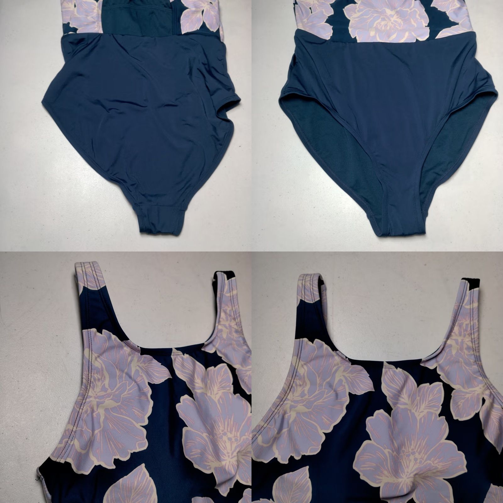 Catalina Catalina One Piece Bathing Suit Floral Tank Swim M Blue Purple Womens Size M / US 6-8 / IT 42-44 - 9 Thumbnail