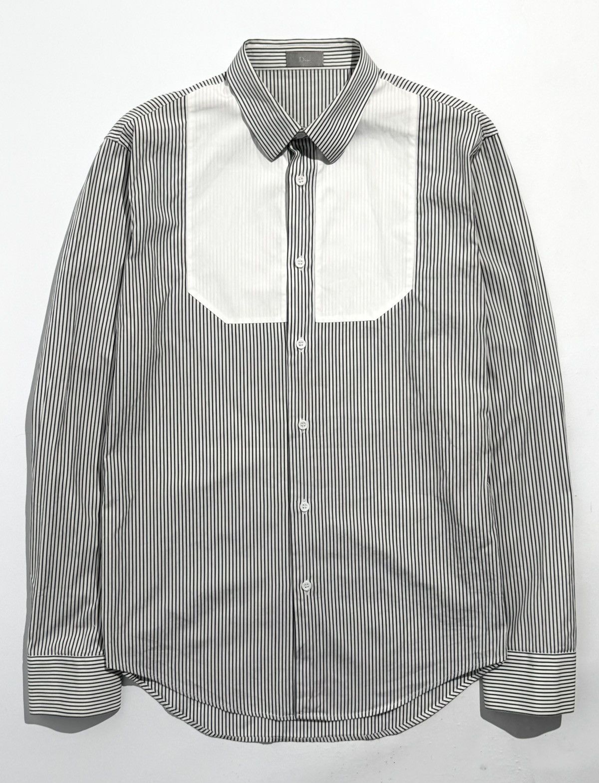 Dior FW06 Dior Homme Striped Bib Pannel Shirt by Hedi Slimane Size US M / EU 48-50 / 2 - 3 Thumbnail