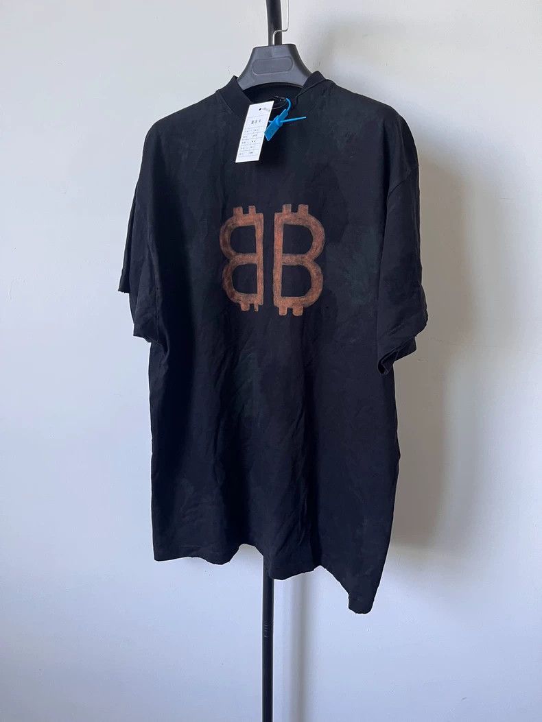 Balenciaga Balenciaga Solid color letter printed round neck short sle Size US S / EU 44-46 / 1 - 1 Thumbnail