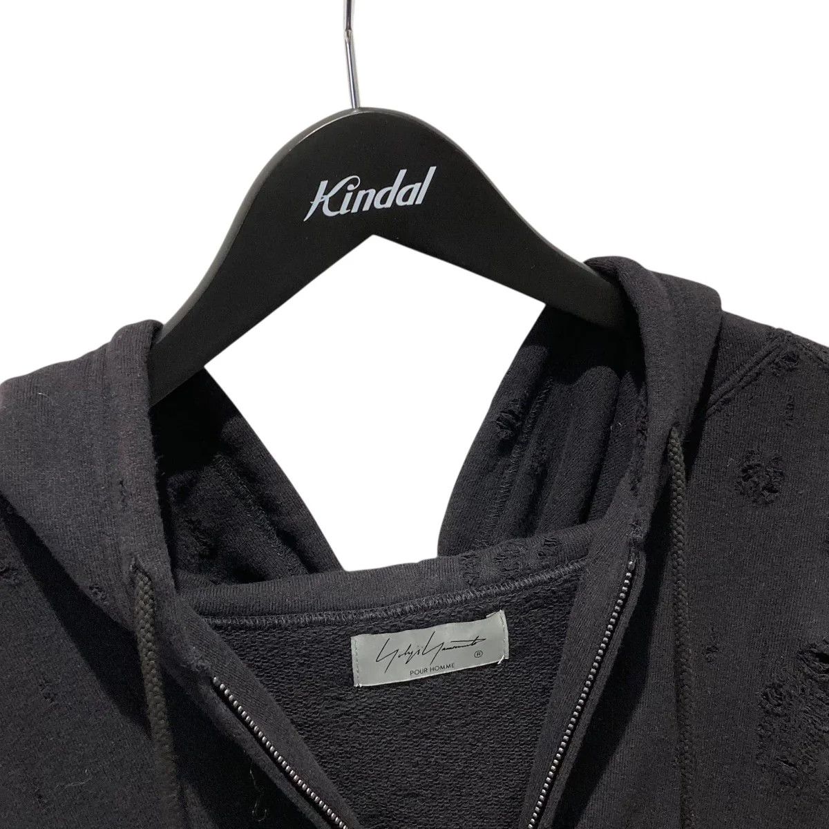 Yohji Yamamoto Yohji Yamamoto pour homme/ DAMAGED LINING YOKE HOODIE Size US L / EU 52-54 / 3 - 3 Thumbnail