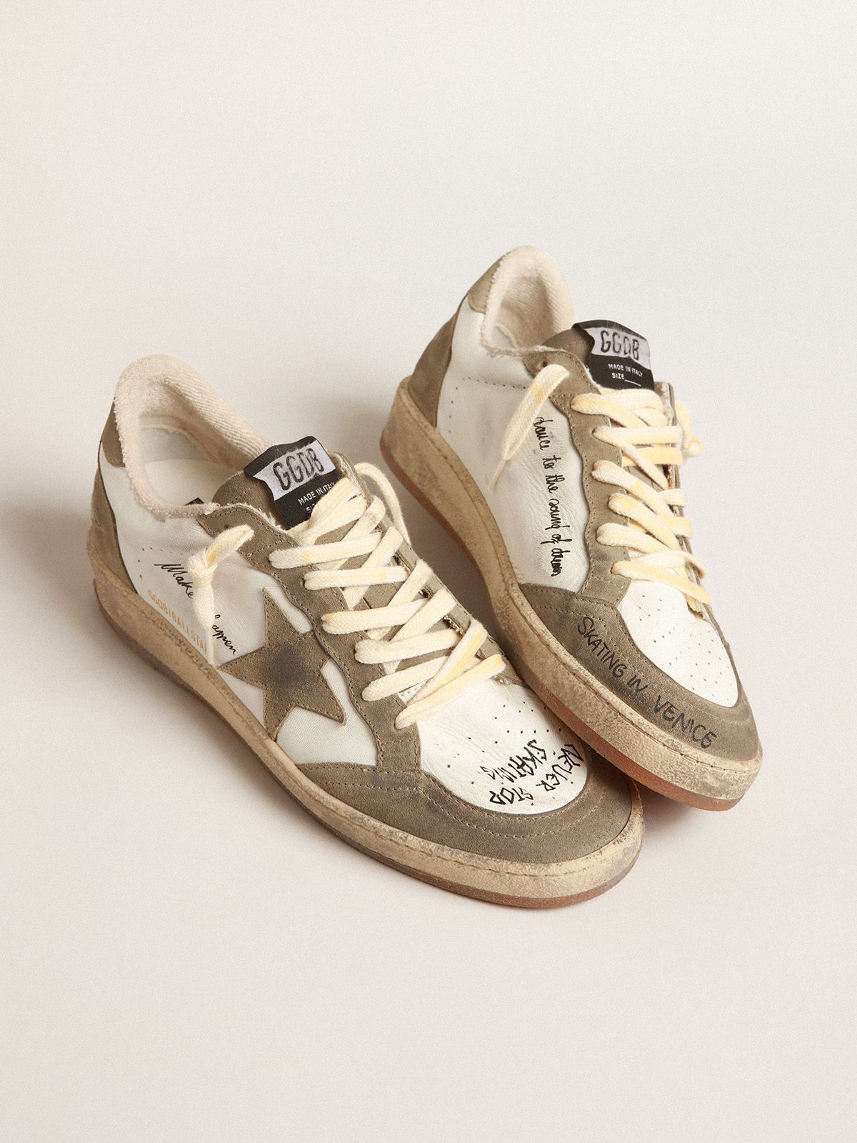 Golden Goose o1w1db10725 Ball Star Low-Top Sneakers in White/Brown Size US 6 / EU 39 - 2 Thumbnail