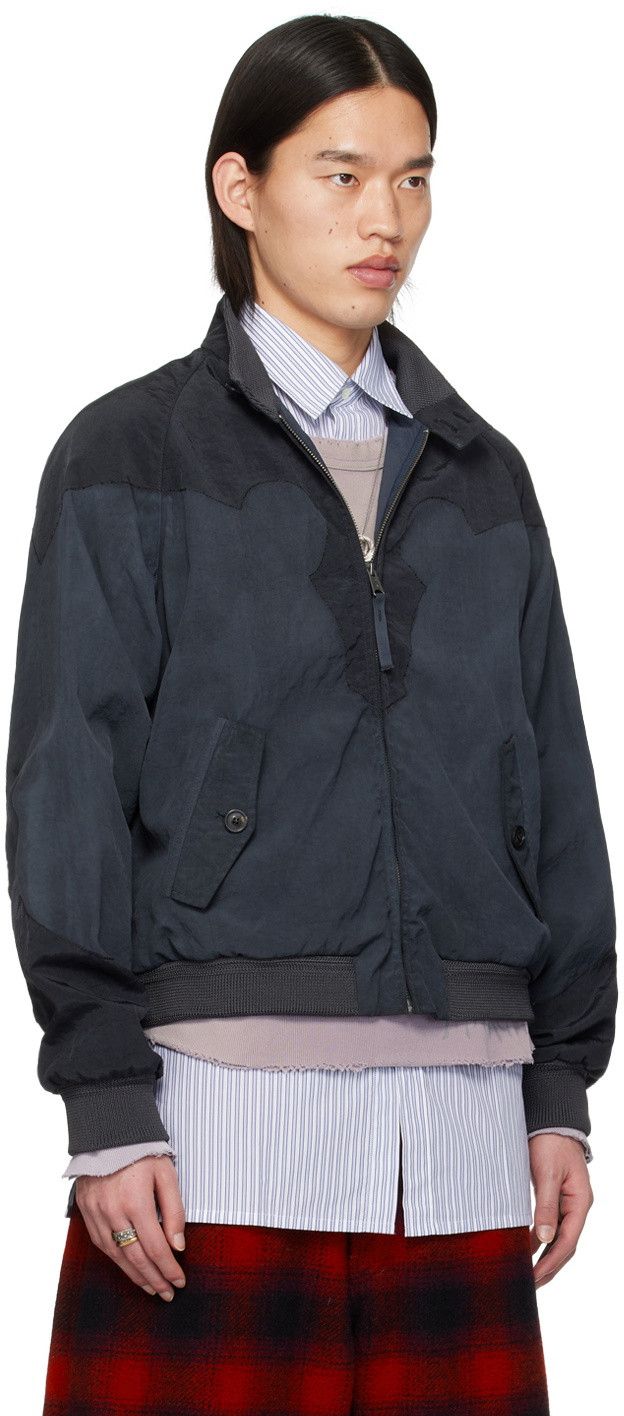 Maison Margiela MAISON MARGIELA Navy Stand Collar Bomber Jacket Size US L / EU 52-54 / 3 - 10 Thumbnail
