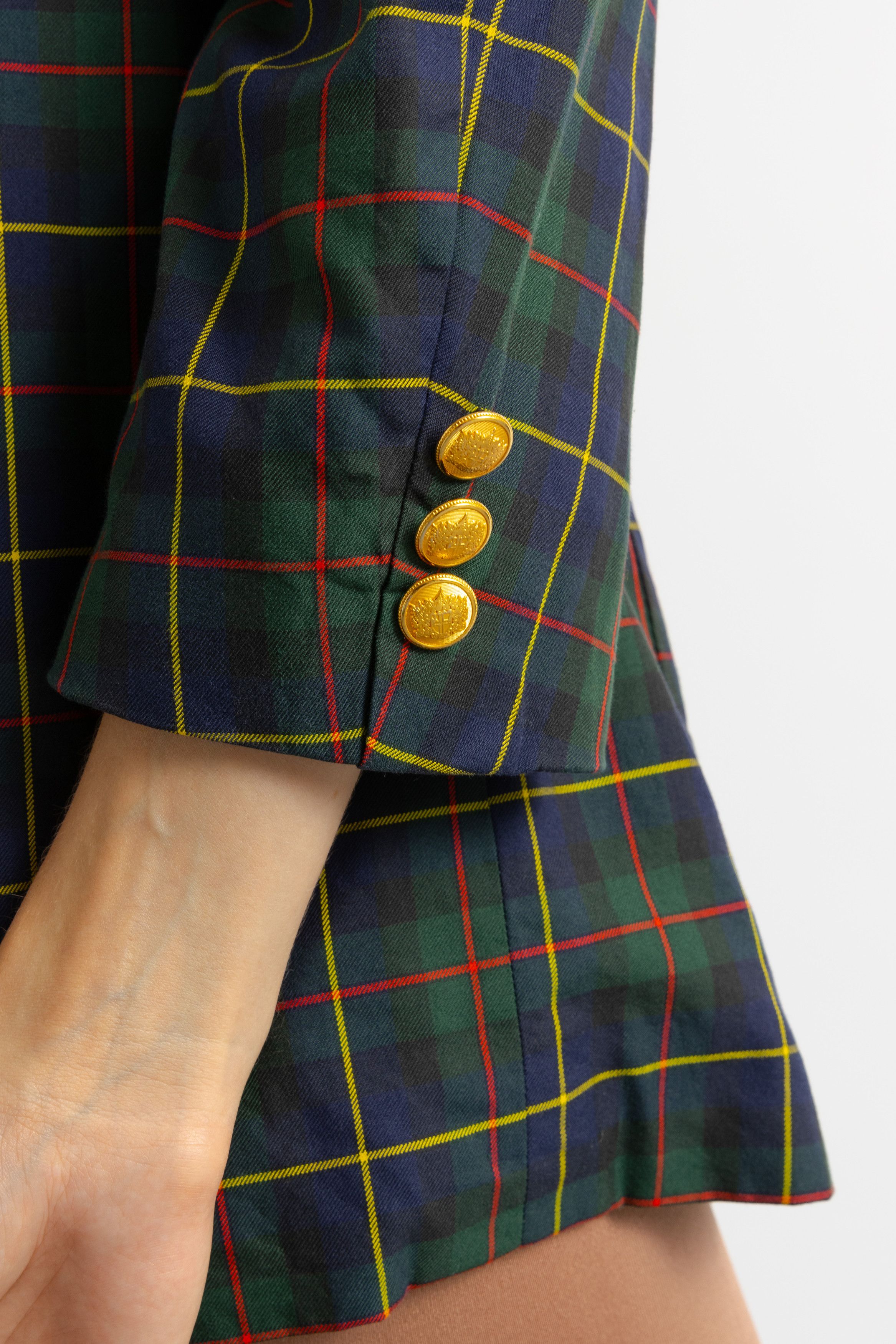Burberry Burberry's Cotton Blazer Checked Green Blazer 8704 Size M / US 6-8 / IT 42-44 - 7 Thumbnail
