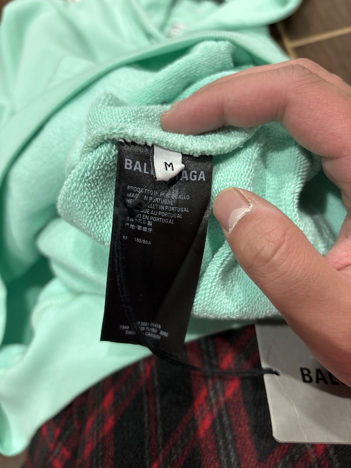 Balenciaga NEW Balenciaga Logo Hoodie Turquesa Turquoise SZ M/Fits XL Size US XL / EU 56 / 4 - 6 Thumbnail