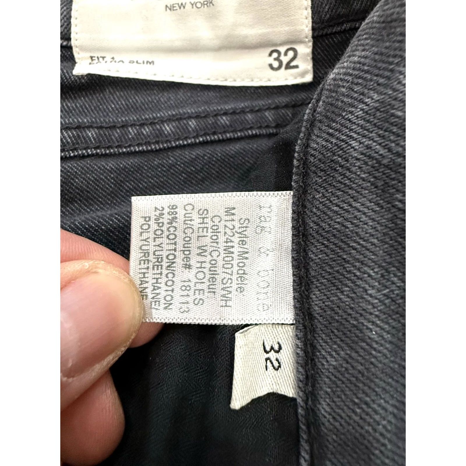 Rag & Bone Rag & Bone Jeans Mens Size 32 Black Denim USA 32 X 34 Extra Slim Fit Size US 32 / EU 48 - 5 Thumbnail