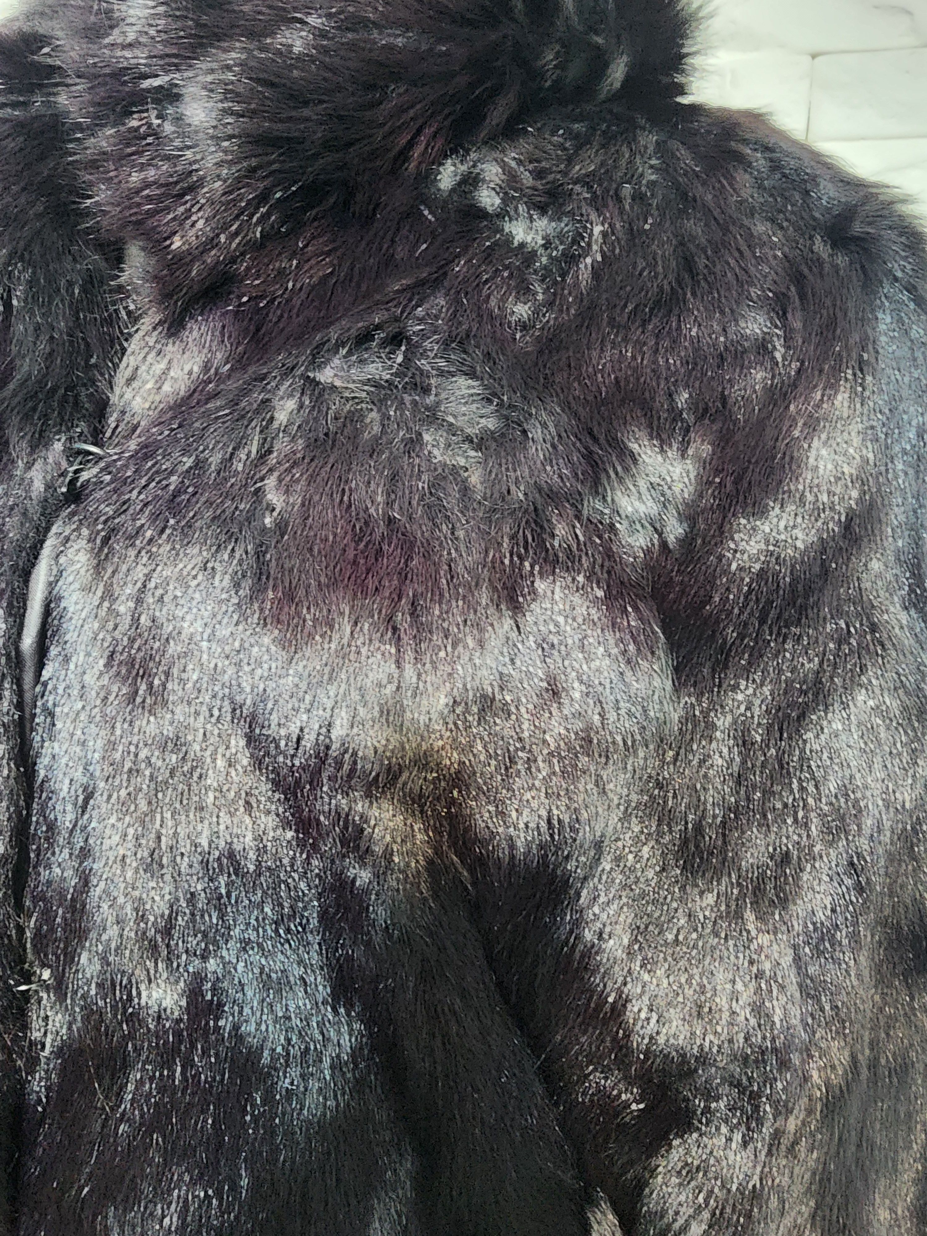 Furla Black Genuine Fur Coat: Women's Winter Coat Size XL / US 12-14 / IT 48-50 - 7 Thumbnail