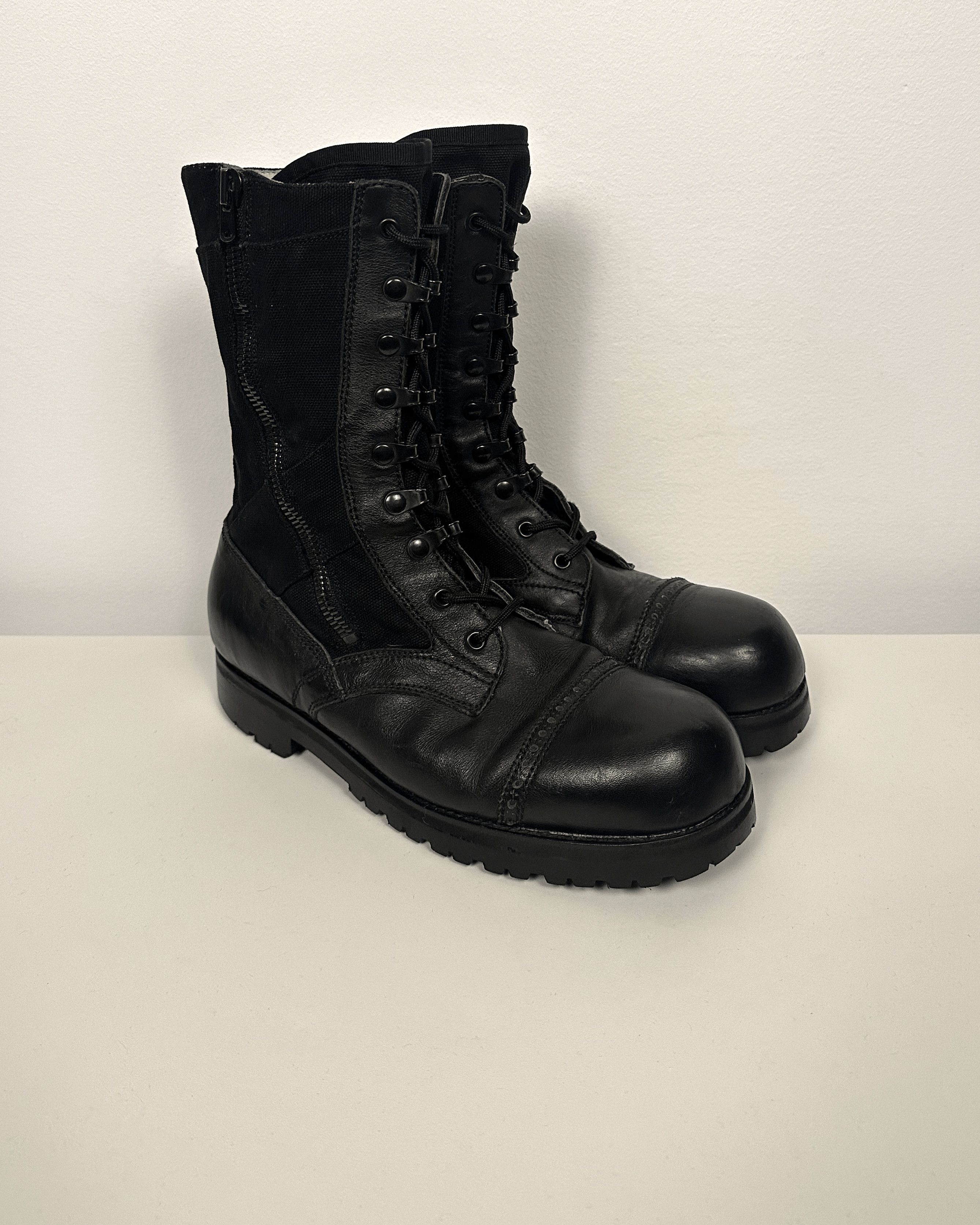 Number (N)ine Number Nine Noir Combat Boots | Grailed