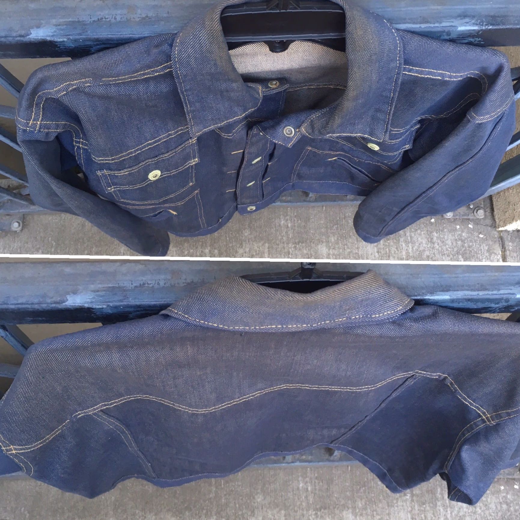 Denime VINTAGE Ranchcraft Denim Jacket Western Jean Jacket Ranch 23 In Pit To Pit Rockabilly Blue Adult L Mens Jacket Size US 33 - 5 Thumbnail