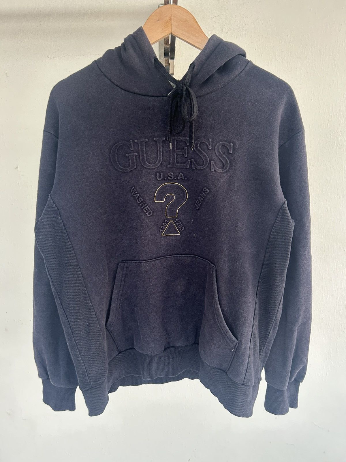 Guess Hoodie Vintage Blue Fronthit