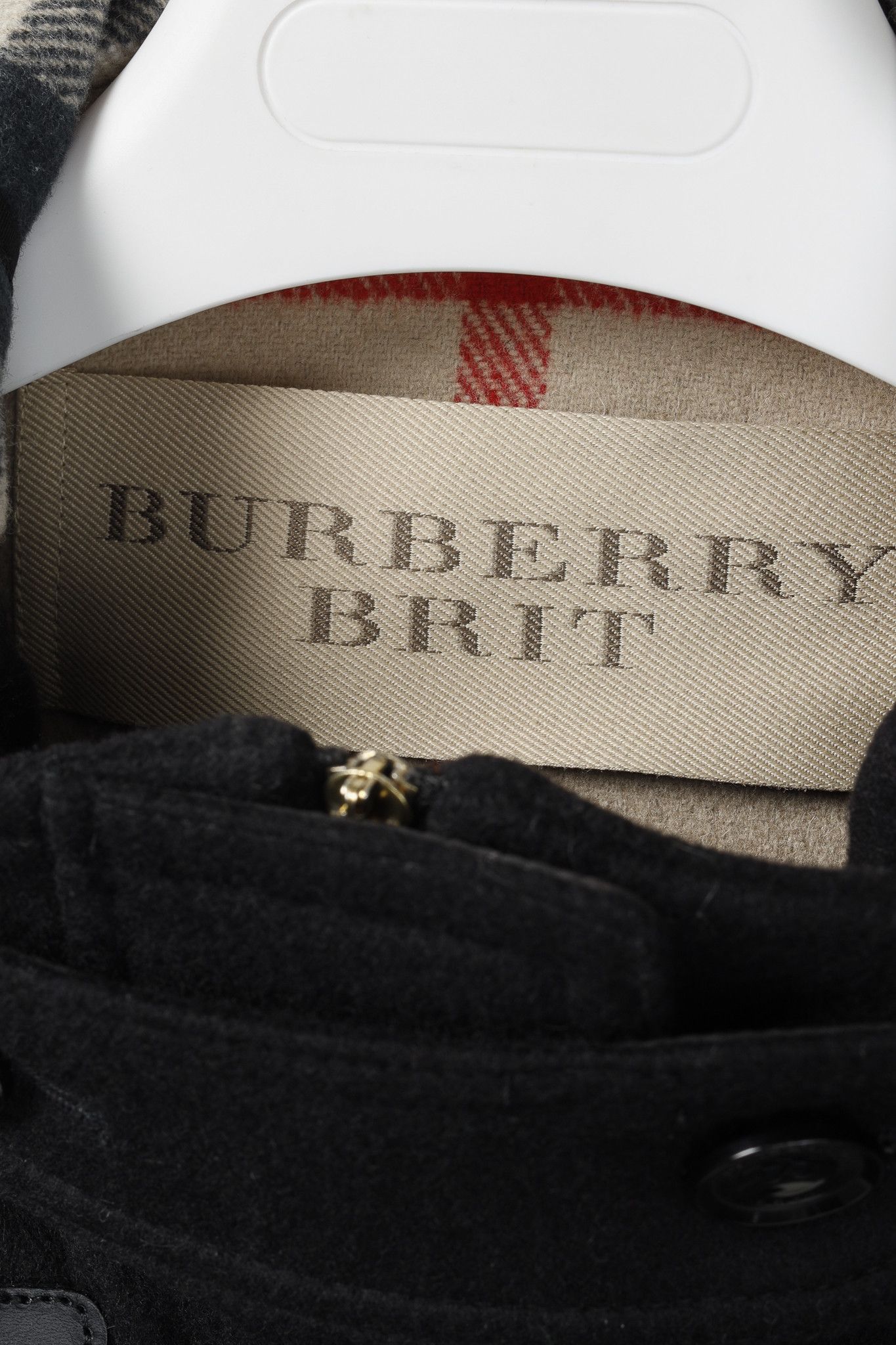 Burberry Burberry Brit Finsdale Black Wool Duffle Coat Size S / US 4 / IT 40 - 4 Thumbnail