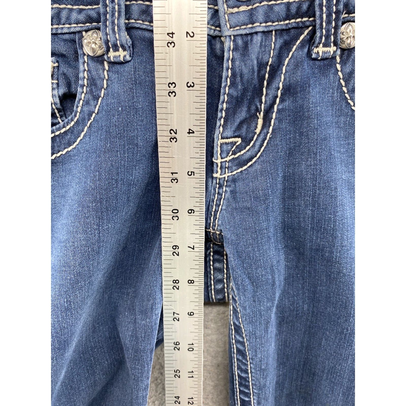 Miss Me Miss Me Jeans Women’s Blue Denim Skinny Low Rise Pockets JE4009534N Size 25 Size 42" / US 20 - 6 Thumbnail