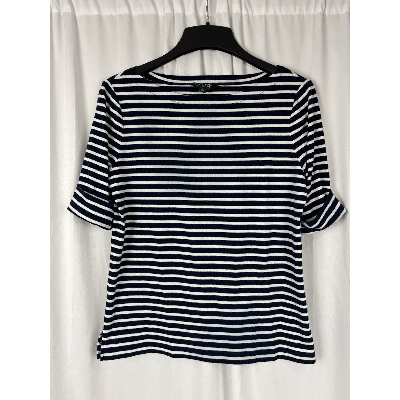 Lauren Ralph Lauren Lauren by Ralph Lauren Navy/White Striped Top T-Shirt Sz XL Size XL / US 12-14 / IT 48-50 - 1 Thumbnail