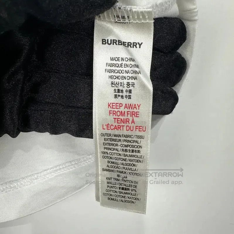 Burberry Burberry White Cotton Women's T-Shirt. Size L / US 10 / IT 46 - 5 Thumbnail