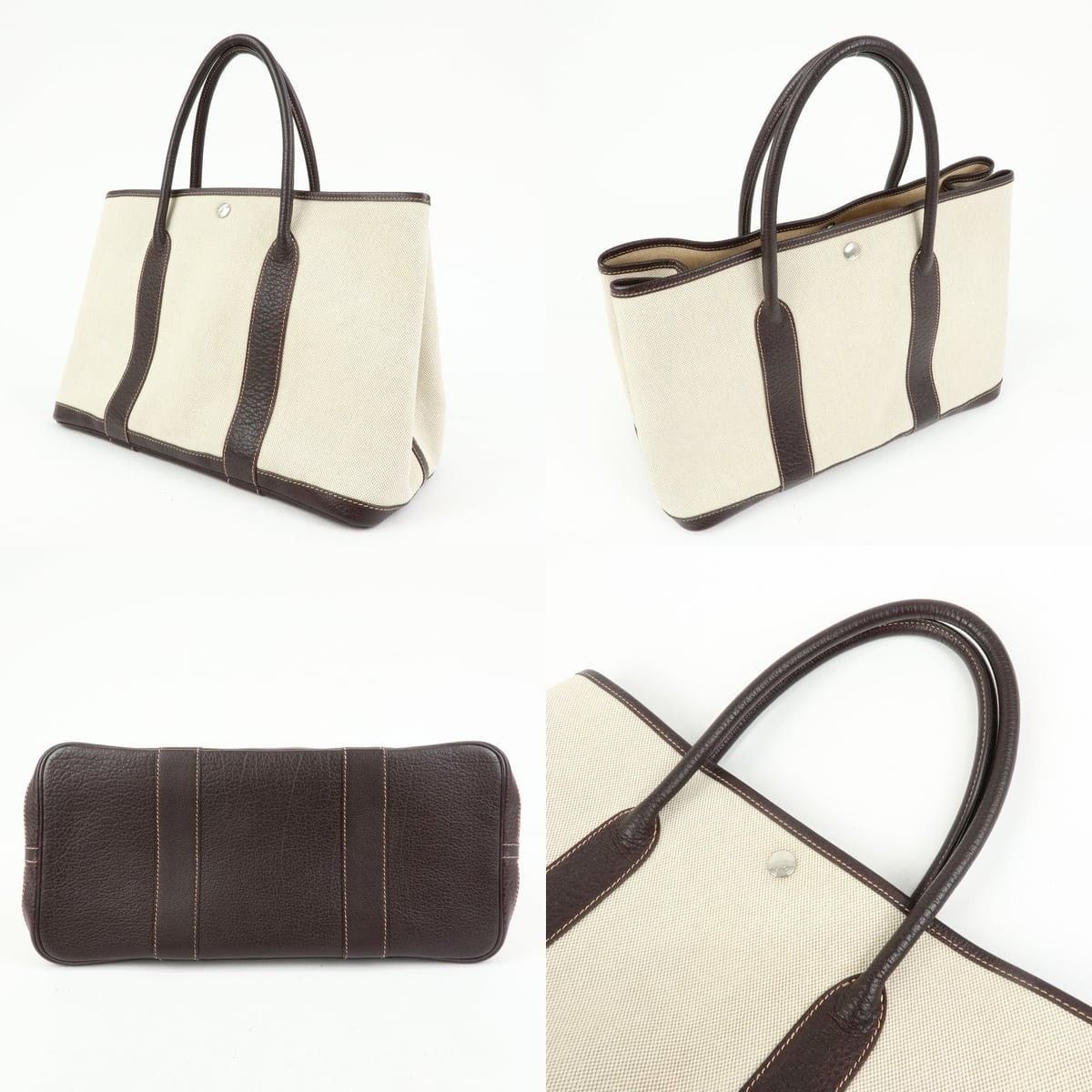 Hermes Hermes Garden Party PM Canvas Tote Cream Size ONE SIZE - 3 Thumbnail