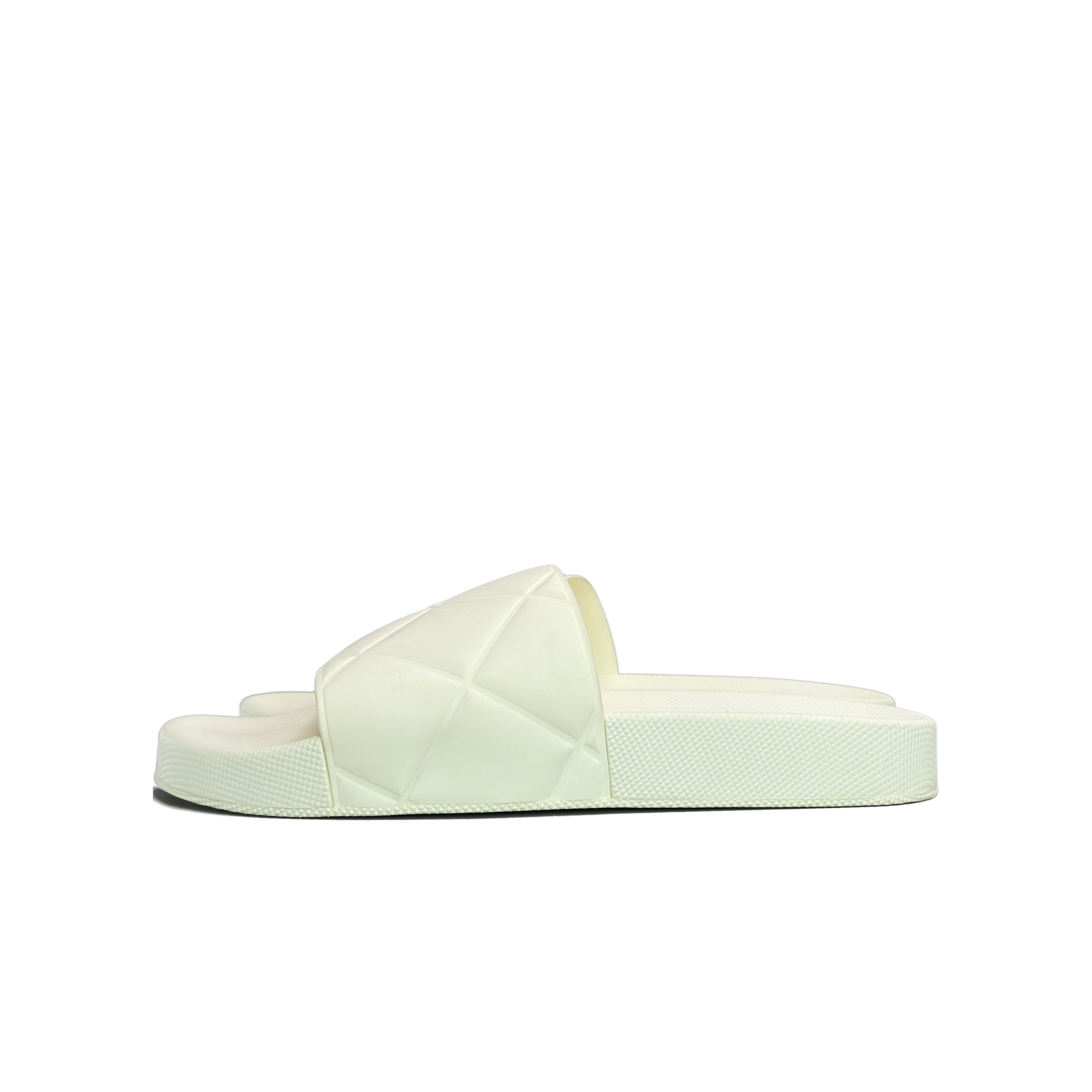 BOTTEGA VENETA 690105 Men\'s Slider Pool Slide Sandals In White Rubber, sz‎ 46 Bottega Veneta Men's Slide Sandals BOTTEGA VENETA  main image 3