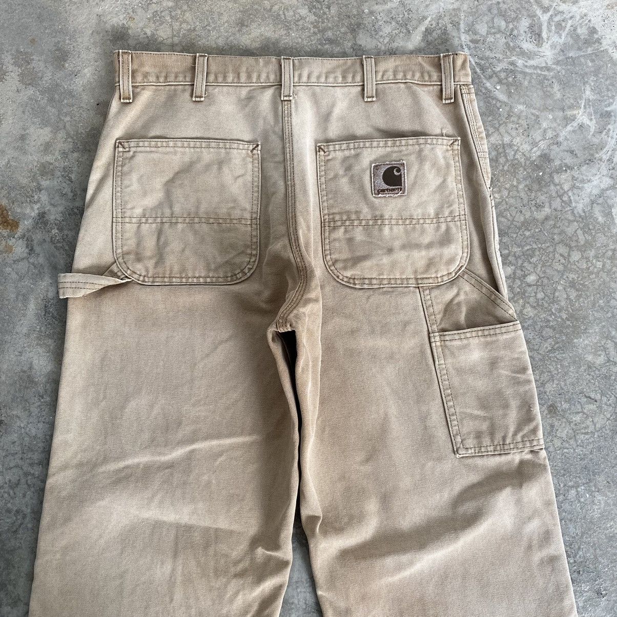 Carhartt Vintage Carhartt Faded Tan Repaired Carpenter Work Pants Size US 32 / EU 48 - 18 Thumbnail