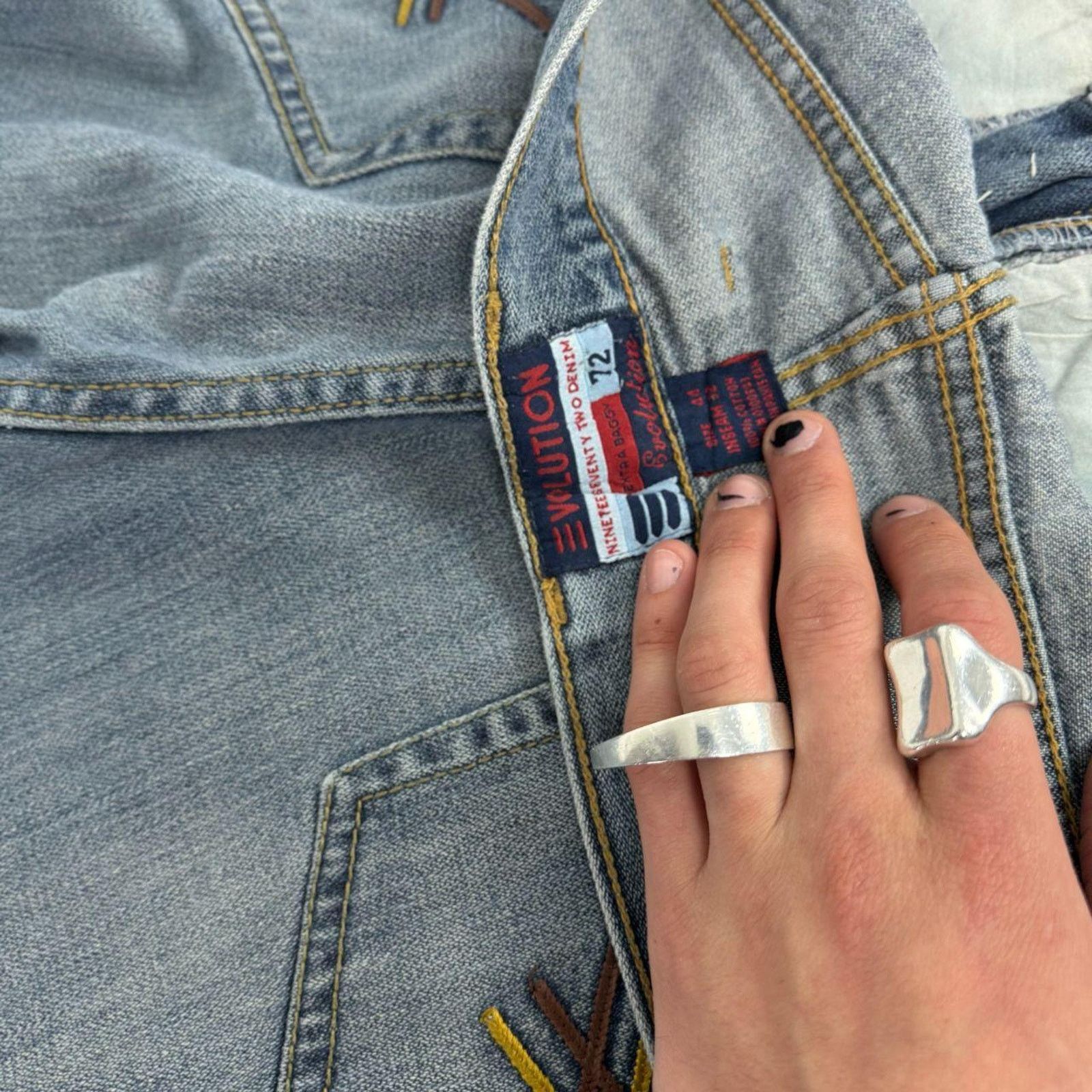 JNCO × Rocawear × Vintage Vintage y2k archive stonewash faded baggy skater rare jeans Size US 42 / EU 58 - 6 Thumbnail