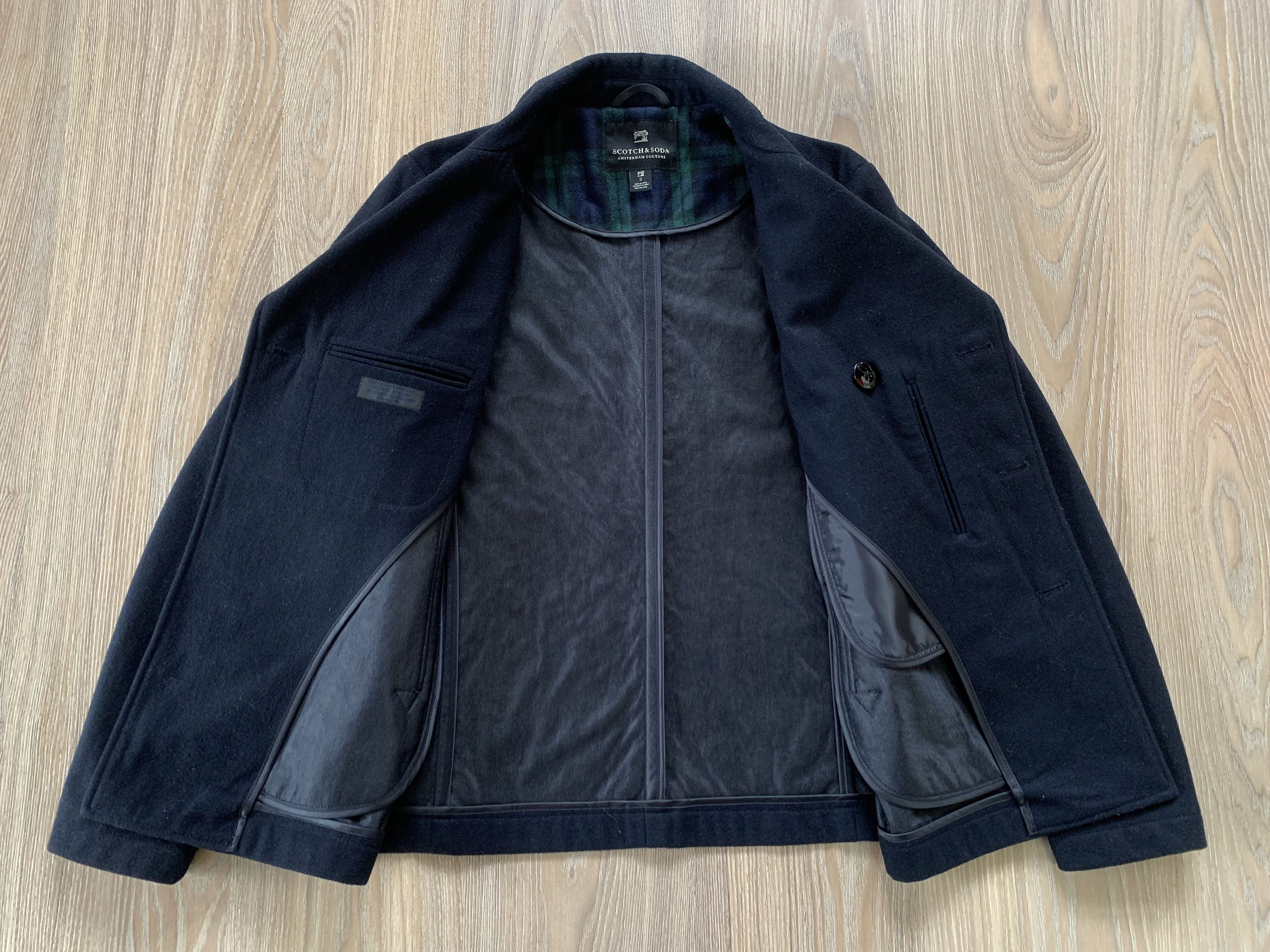 Scotch & Soda Scotch & Soda Navy Blue Demi Wool Short Coat Size US S / EU 44-46 / 1 - 4 Thumbnail