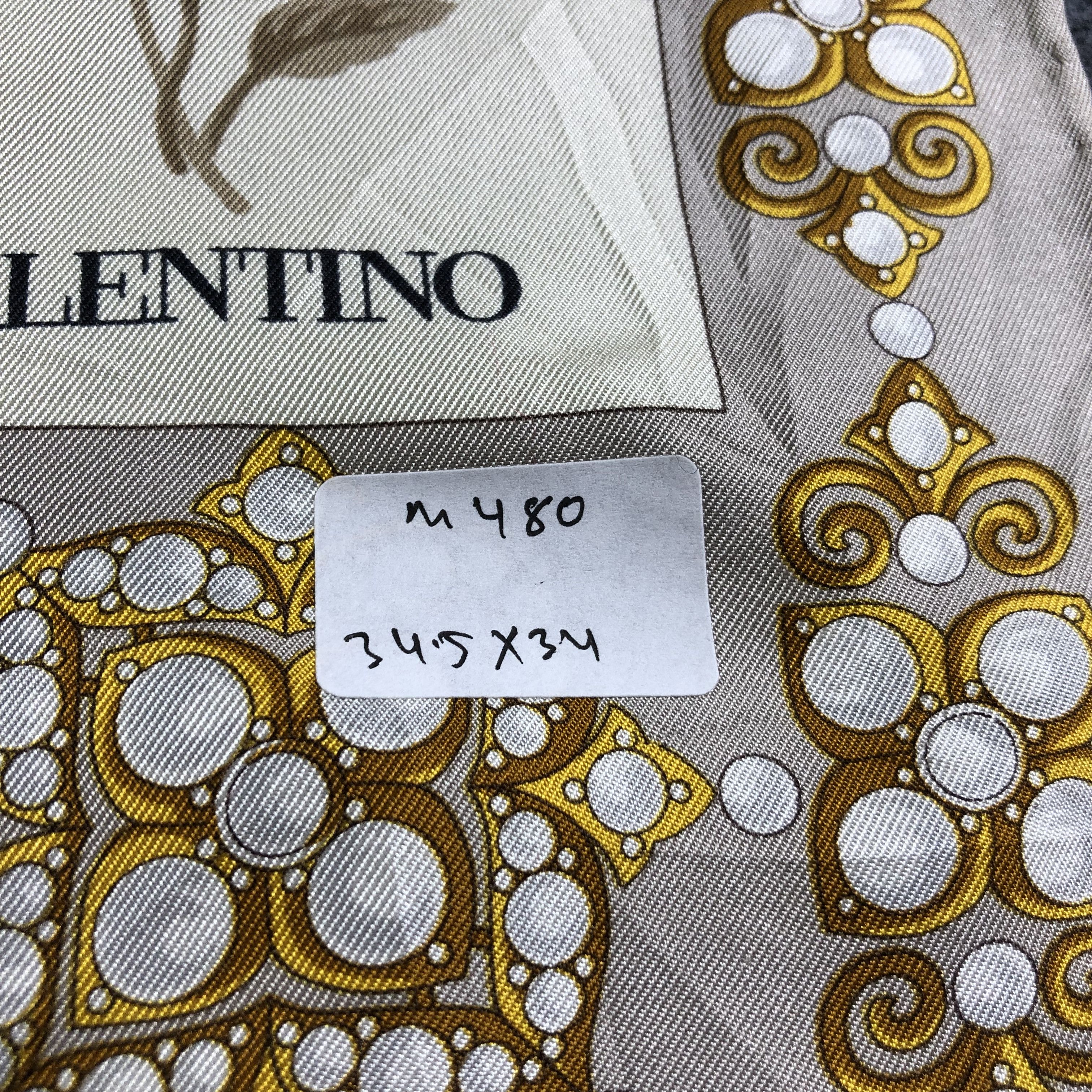 Japanese Brand Valentino Floral Luxury Silk Scarf M480 Size ONE SIZE - 13 Thumbnail