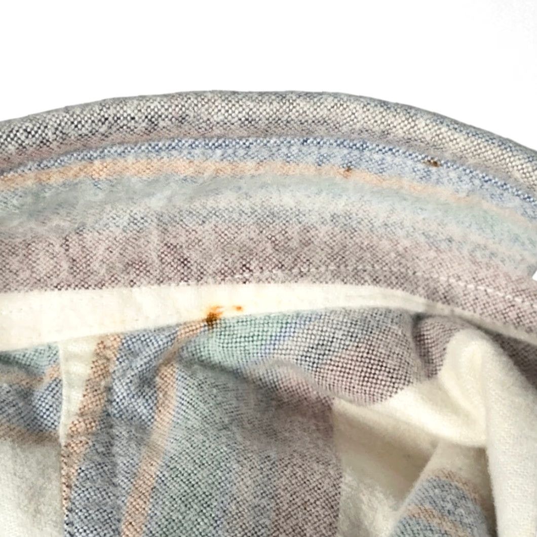 Vintage VINTAGE Manhattan Shirt Adult XL White Striped Flannel 1857 USA 90s Size US XL / EU 56 / 4 - 7 Thumbnail