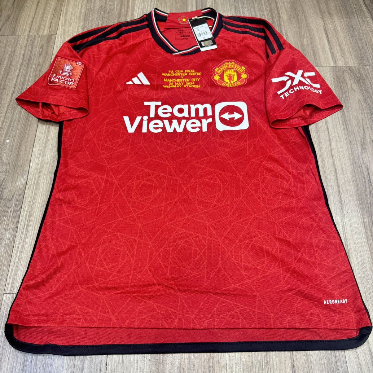 Sports Specialties Manchester united 23/24 FA cup final shirt #19 Varane (bnwt) Size US L / EU 52-54 / 3 - 1 Thumbnail