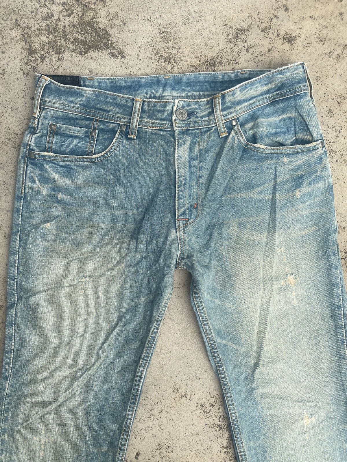 Japanese Brand Flare Jeans Denim Craft Faded Distressed Bootcut Size US 32 / EU 48 - 10 Thumbnail