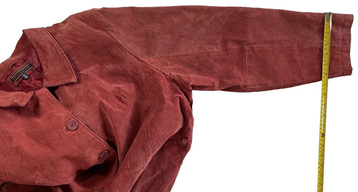Other Hypo Active Suede Leather Jacket Womens 2X Button Front Size XXL / US 16-18 / IT 52-54 - 9 Thumbnail