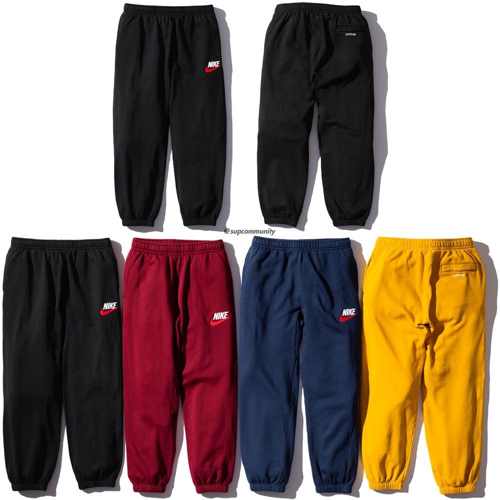 Nike × Supreme Used FW18 Supreme Nike Sweatpant Black Size L Vintage Size US 36 / EU 52 - 15 Thumbnail