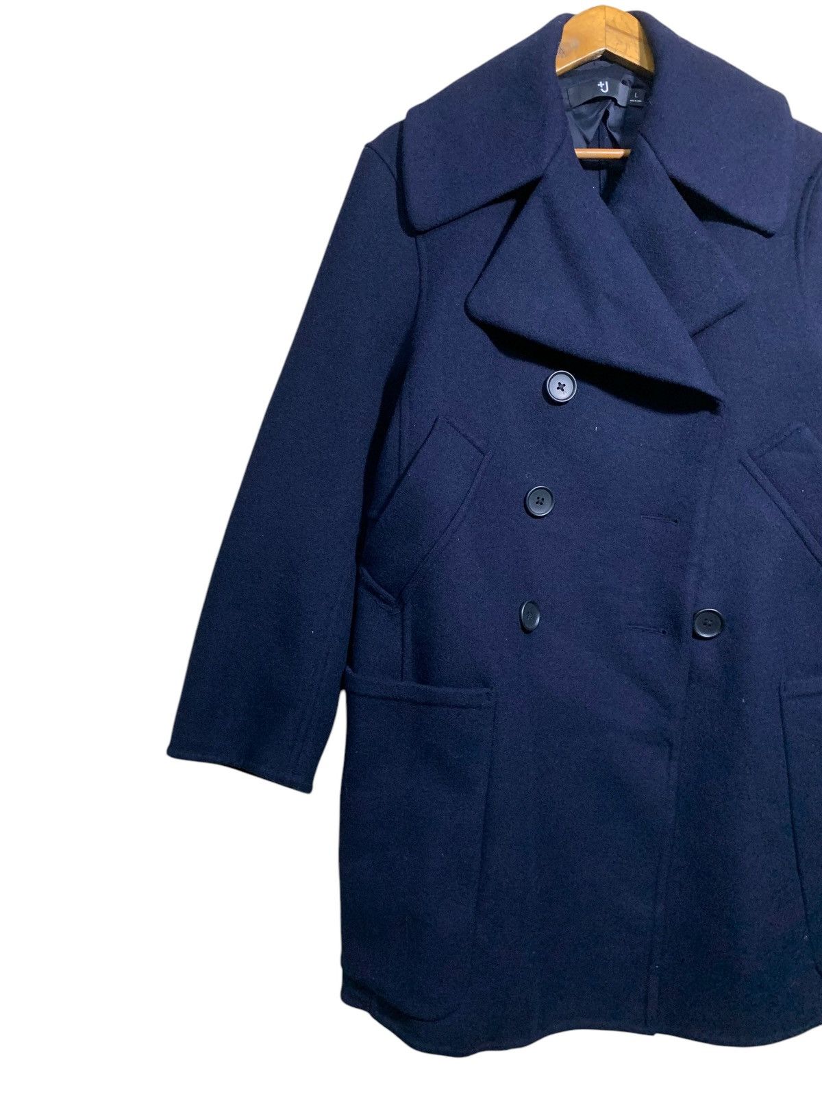 Jil Sander × Uniqlo 🔥+J NAVY WOOL DOUBLE BREAST JACKETS Size L / US 10 / IT 46 - 2 Thumbnail