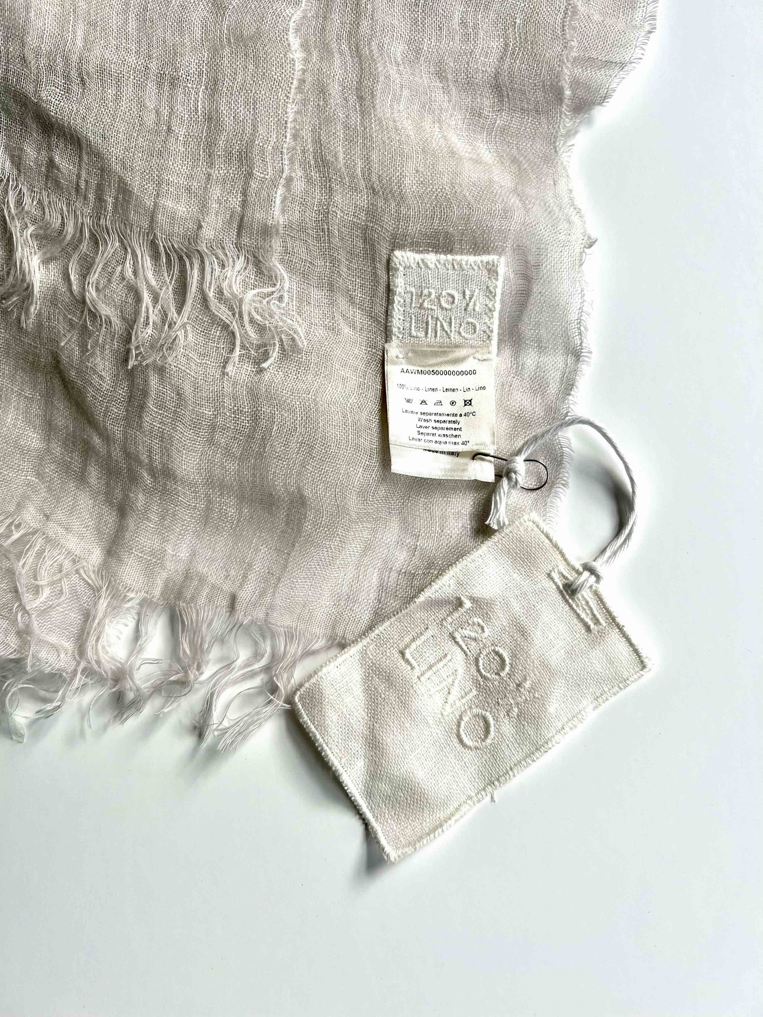 120% Lino 120% LINO Off White Linen Scarf Size ONE SIZE - 4 Thumbnail