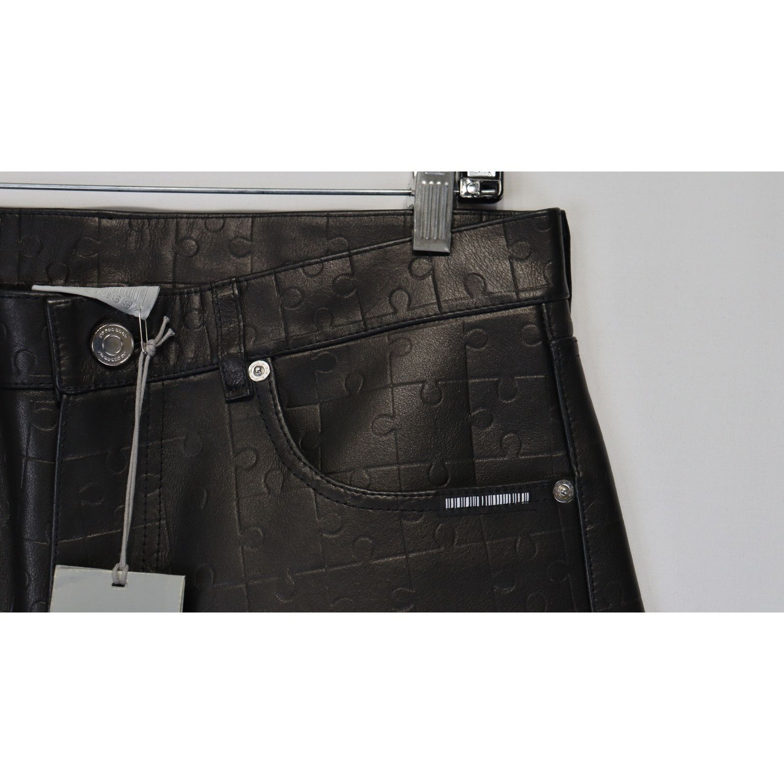 VTMNTS o1rshd1 Puzzle Leather Pants in Noir Black Size US 30 / EU 46 - 5 Thumbnail