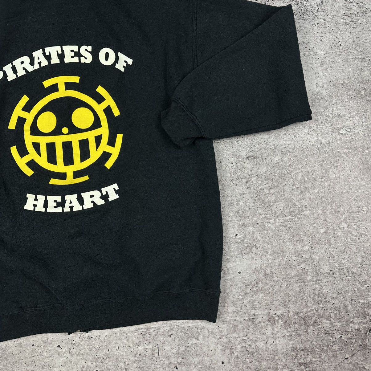 Japanese Brand Vintage One Piece Pirates Heart Zip Hoodie Size US L / EU 52-54 / 3 - 10 Thumbnail