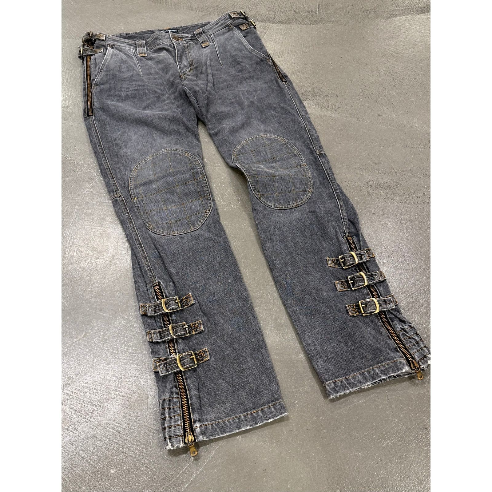 Dolce & Gabbana A/W2003 Dolce & Gabbana runway biker bondage pants Size US 34 / EU 50 - 3 Thumbnail