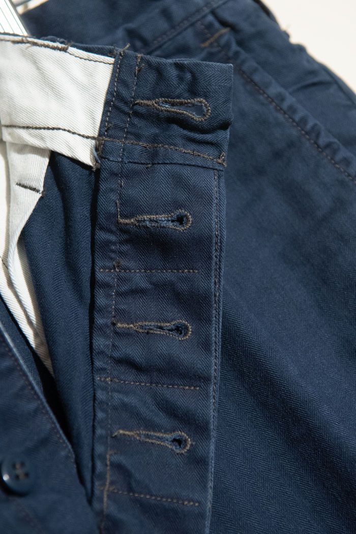 RRL Ralph Lauren RRL Slim Fit Herringbone Twill Pant Worth Navy Size US 34 / EU 50 - 9 Thumbnail
