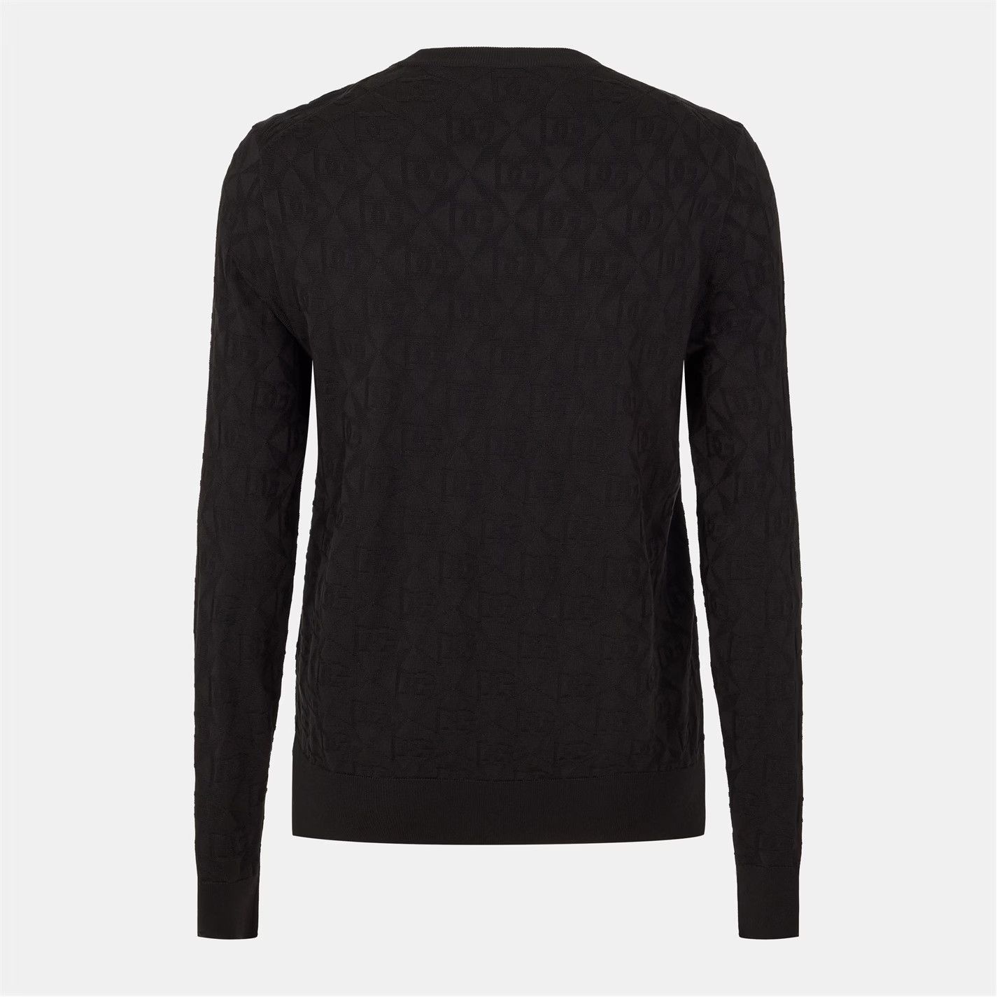 Dolce & Gabbana o1g2r1mq0426 Tailored Fit Crew Neck Jumper in Nero Size US M / EU 48-50 / 2 - 2 Thumbnail