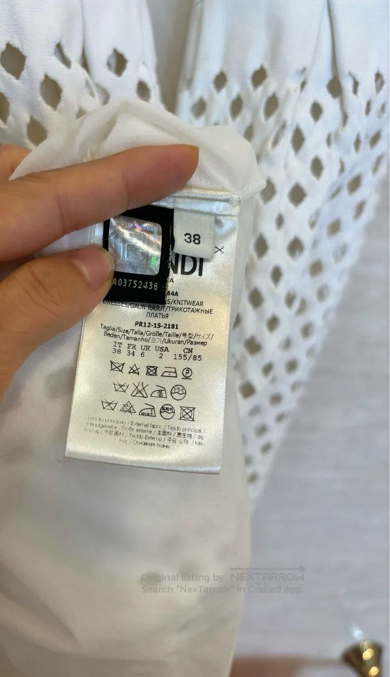 Fendi Fendi White sleeveless knitted (with a little stretch) dre Size XS / US 0-2 / IT 36-38 - 8 Thumbnail