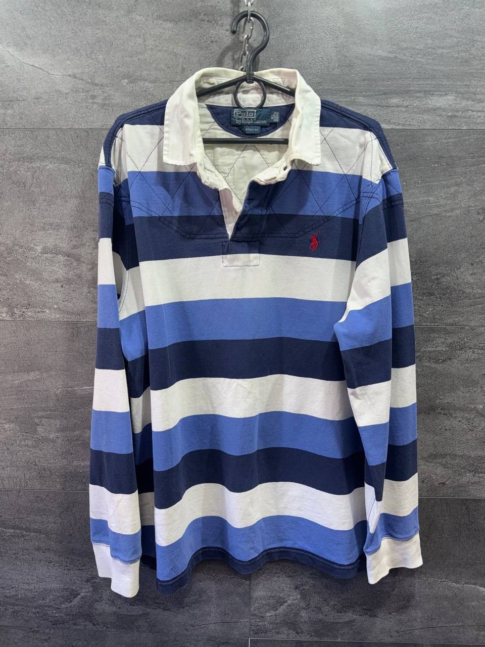 Vintage Polo Ralph Lauren Polo Striped Rugby Long Sleeve T-Shirt Size US XL / EU 56 / 4 - 1 Thumbnail