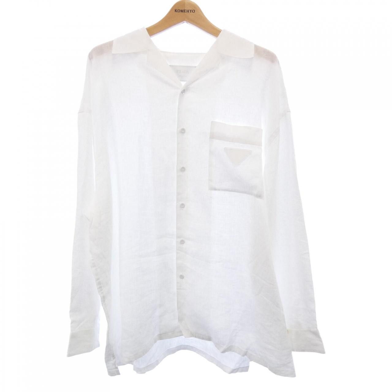 Prada Prada Prada Cotton Short Sleeve Shirt Textile Tops UCS319