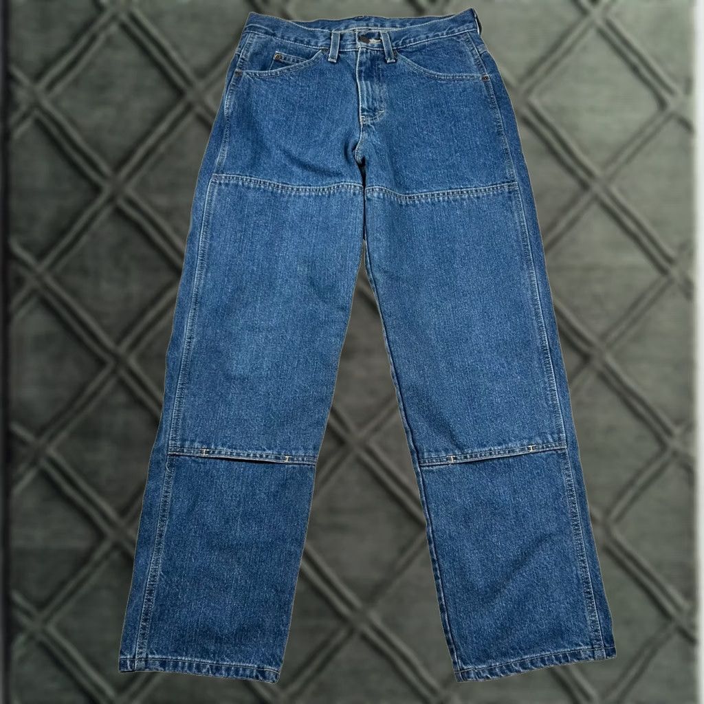 Dickies Dickies Jeans Mens 30x30 Denim 5-Pocket Regular Blue 100% Cotton Ankle Mid Rise Button Zip Cargo Double Knee Grunge Skater Style Styles Mens Size US 30 / EU 46 - 1 Thumbnail