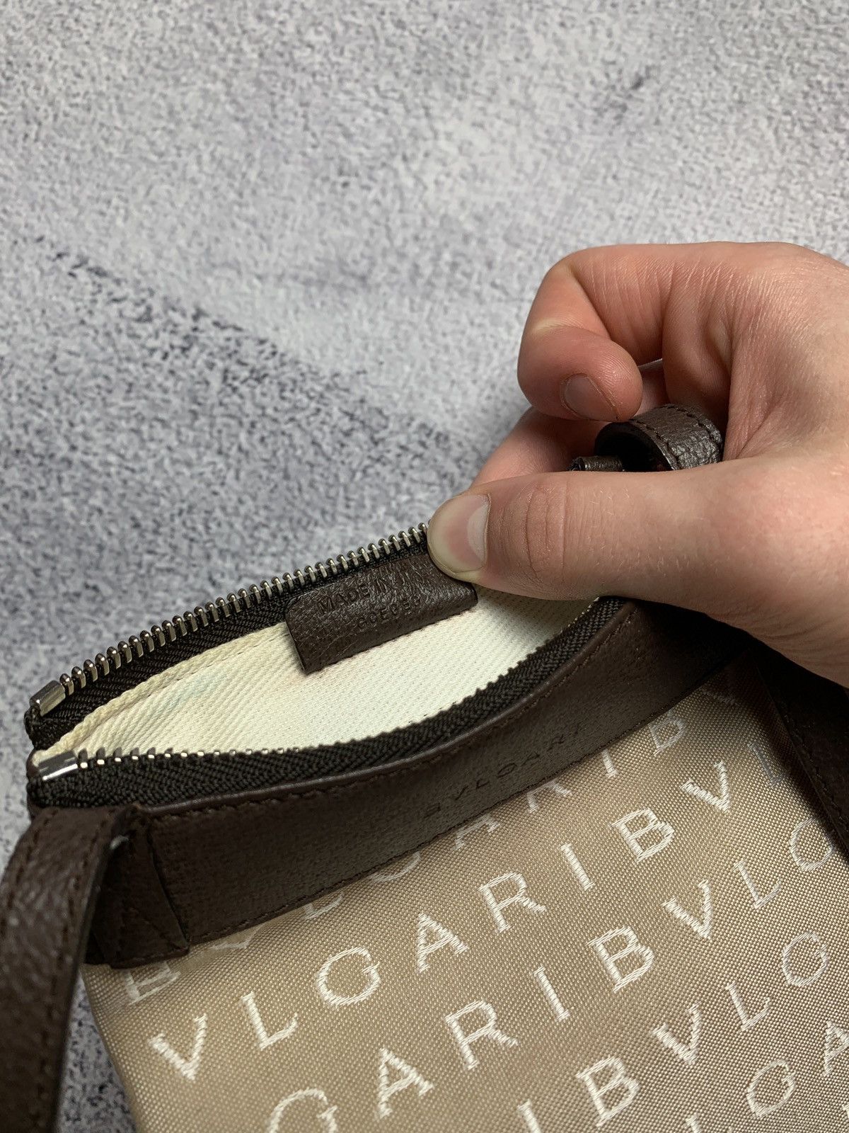 Bvlgari bvlgari logomania mini bag beige canvas leather Size ONE SIZE - 14 Thumbnail