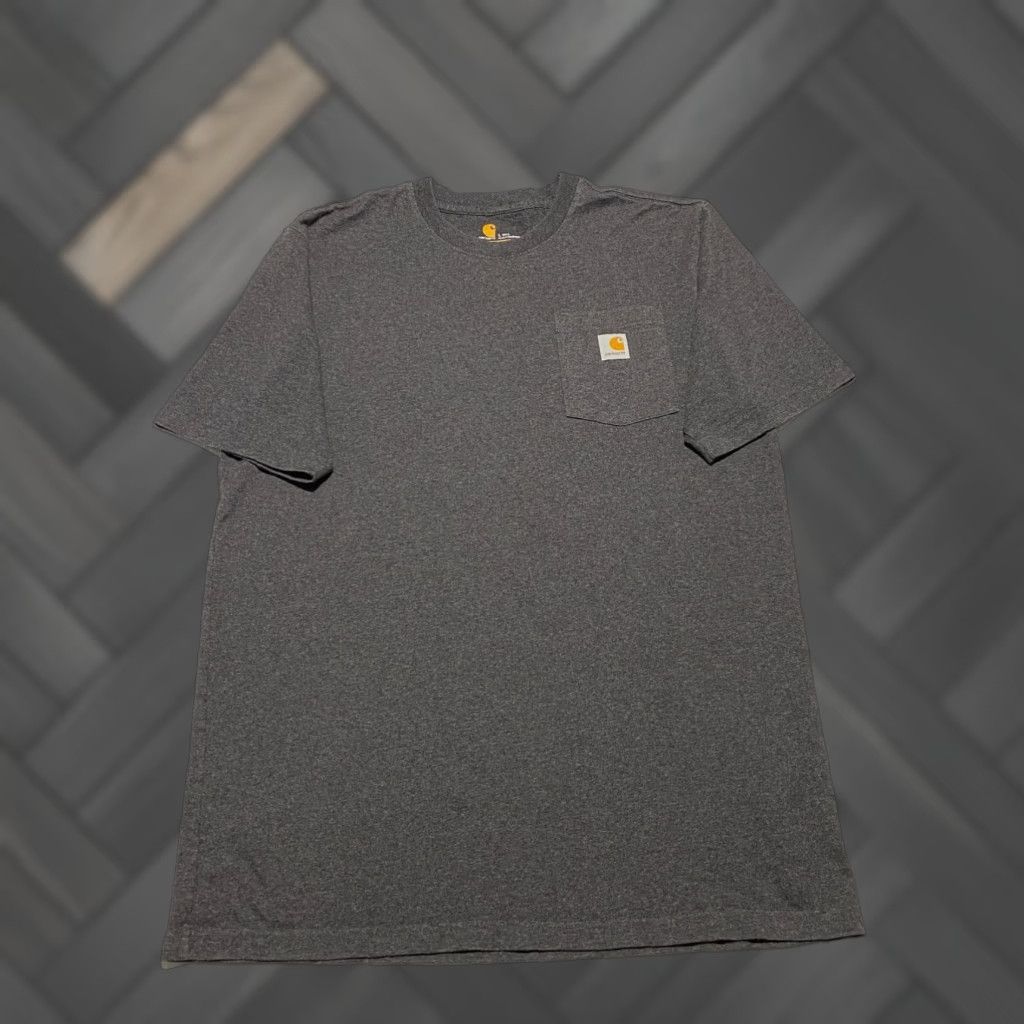 Carhartt VINTAGE Carhartt Shirt Mens L Tall Gray Original Fit Pocket Logo Crewneck Tee T-Shirt Size US L / EU 52-54 / 3 - 1 Thumbnail