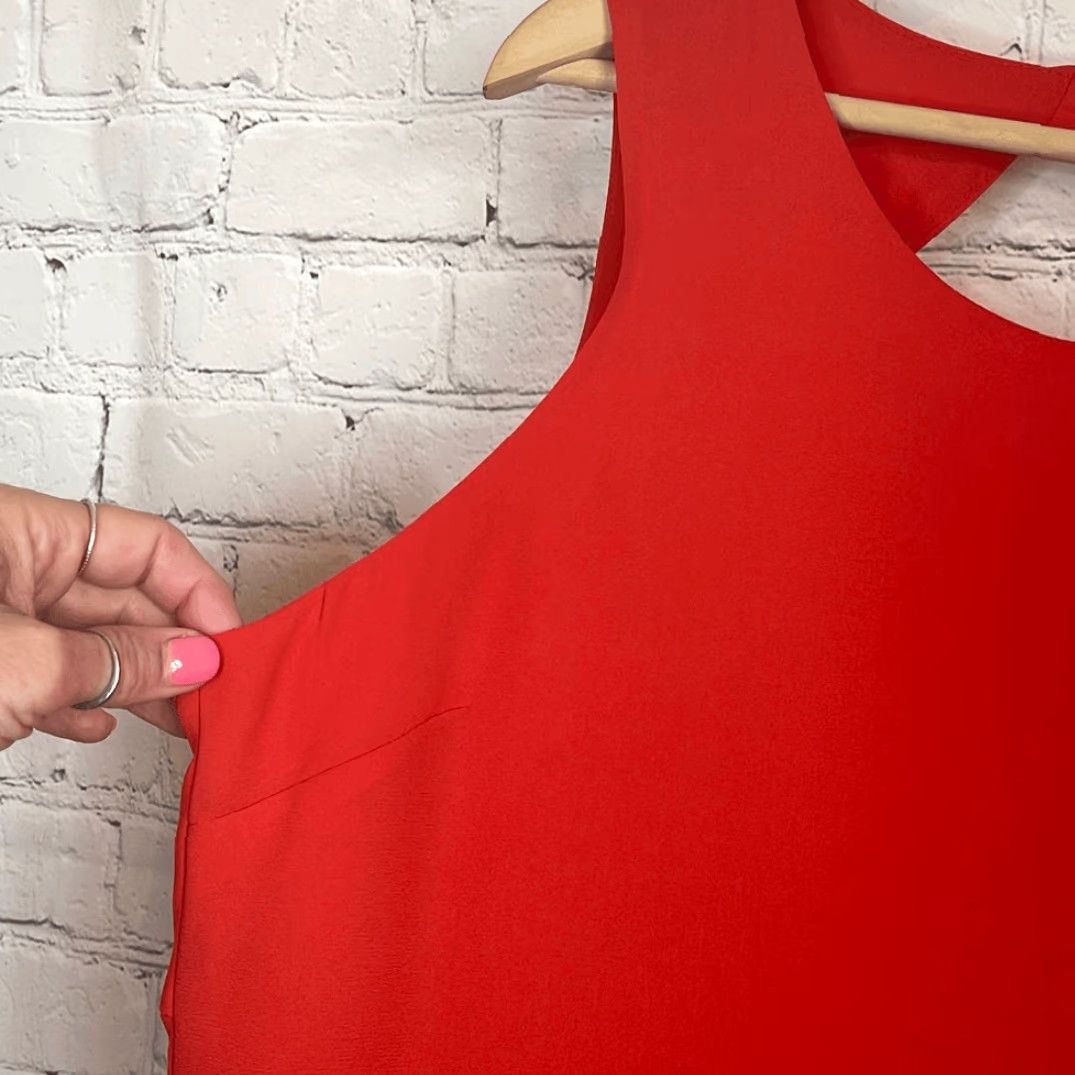 Vintage Pink republic Women’s Orange Sleeveless Midi Cut Out Back Dress XL Woman Dress Shift Midi Orange Cut Out Back Women XL Size XL / US 12-14 / IT 48-50 - 2 Thumbnail