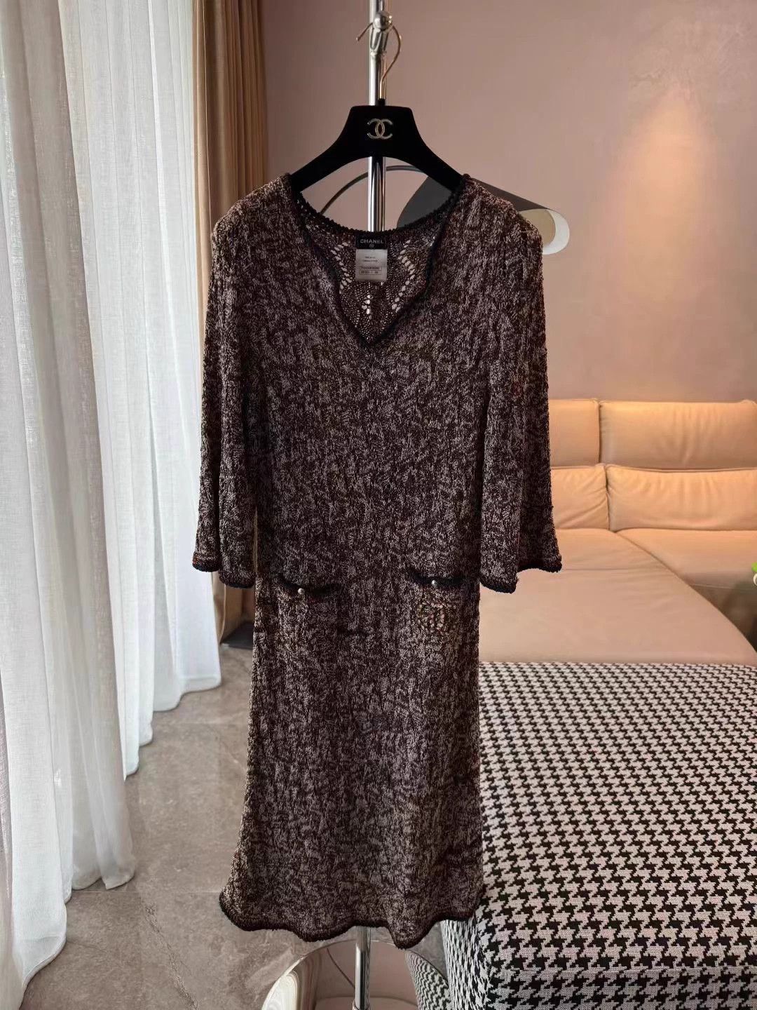 Chanel Chanel Vintage Knit Crochet Dress 40 (M) Size M / US 6-8 / IT 42-44 - 4 Thumbnail